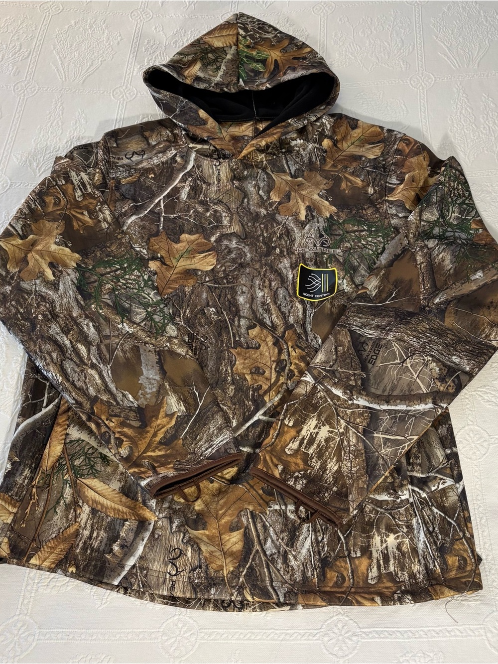 Realtree Edge Camo Hunting Tech Hoodie With Face Gaiter Men’s L NWT